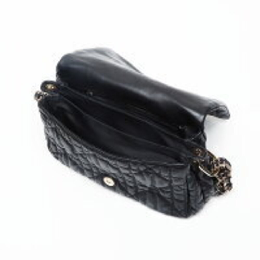 Christian Dior Cannage Flap Leather Handbag Black - Picture 12 of 13